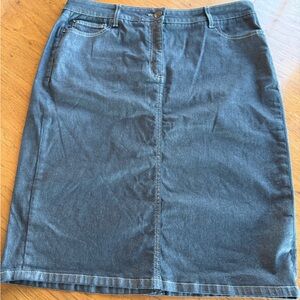 Boden Black Denim Sparkle Skirt